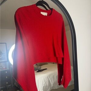 Wilfred Vibrant Red Knit Top